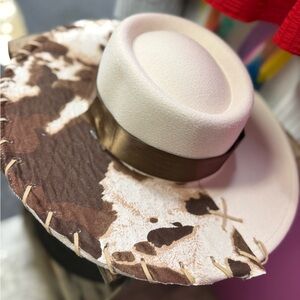 Cowboy Hat with Brown and Cream Design